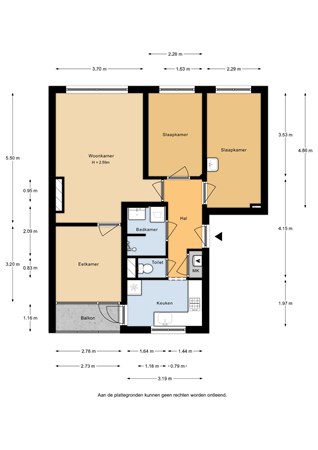 Floorplan - Van Bijnkershoeklaan 121, 3527 XC Utrecht